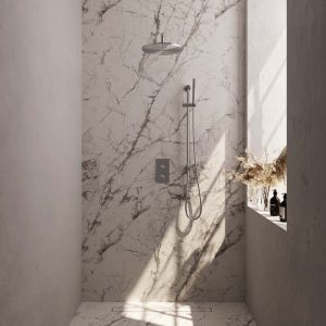 Brauer Carving 5-NG-136 thermostatische inbouw regendouche 3-weg omstelling SET 40 RVS geborsteld PVD