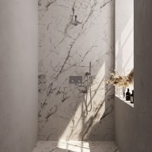 Brauer Carving 5-NG-184 thermostatische inbouw regendouche met drukknoppen SET 49 RVS geborsteld PVD