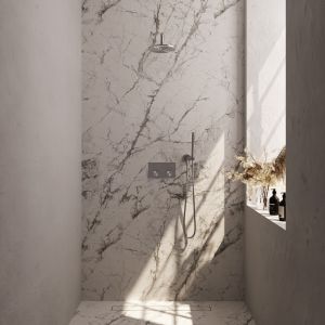 Brauer Carving 5-NG-186 thermostatische inbouw regendouche met drukknoppen SET 51 RVS geborsteld PVD