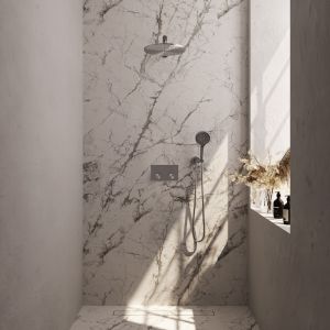 Brauer Carving 5-NG-191 thermostatische inbouw regendouche met drukknoppen SET 56 RVS geborsteld PVD