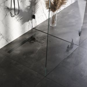 Brauer DR-MRF100GM douchegoot met multifunctioneel rooster en flens 7 x 100cm gunmetal geborsteld PVD
