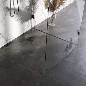Brauer DR-MRFW100GM douchegoot met multifunctioneel rooster en flens voor wandmontage 7 x 100cm gunmetal geborsteld PVD