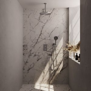 Brauer Edition 5-NG-061 thermostatische inbouw regendouche 3-weg omstelling SET 36 RVS geborsteld PVD