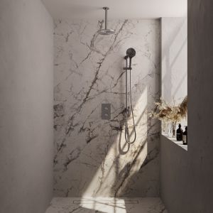 Brauer Edition 5-NG-072 thermostatische inbouw regendouche 3-weg omstelling SET 47 RVS geborsteld PVD