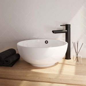 Brauer Edition 5-S-002 verhoogde opbouw wastafelmengkraan model A mat zwart