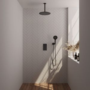 Brauer Edition 5-S-061 thermostatische inbouw regendouche 3-weg omstelling SET 36 mat zwart