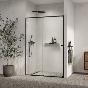 Geesa Shift Black 919901-06-M6 planchet met matzwarte marmerlook