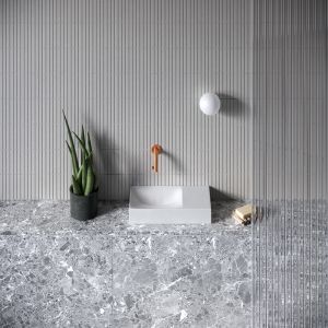 Clou Vale CL0313161R fontein 38x19cm met voorbewerkt kraangat rechts mat wit aluite