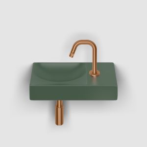 Clou Vale CL034216101R fontein 38x19cm met kraangat rechts mat pijnboom groen keramiek