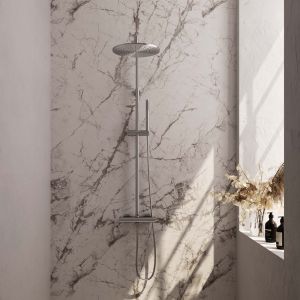 Brauer Edition 5-NG-007-3 opbouw thermostatische regendouche SET 03 RVS geborsteld PVD