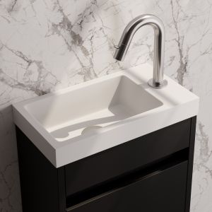 Brauer Edition 5-NG-320 opbouw fonteinkraan met gebogen uitloop RVS geborsteld PVD