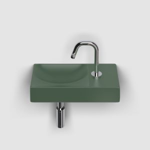 Clou Vale CL034216101R fontein 38x19cm met kraangat rechts mat pijnboom groen keramiek