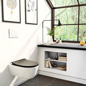 Pressalit Sway D2 994231-DF4999 toiletzitting met deksel mat zwart