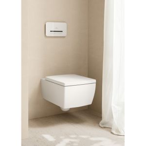 Villeroy en Boch Memento 2.0 8M24S1RW toiletzitting met deksel Stone White